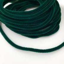 Soft 8mm Wired Chenille Cording in Dark Green ~ 1 yd.